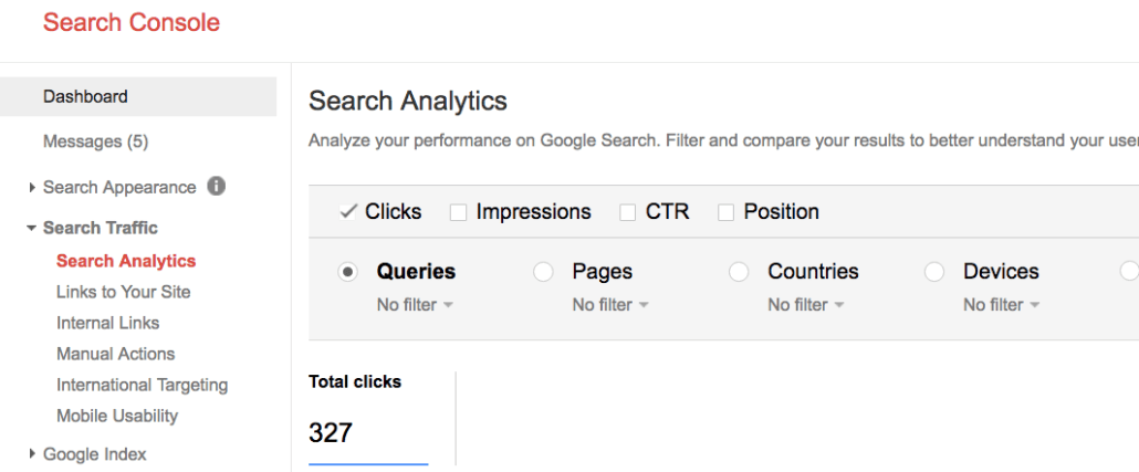 Google Search Console Search Analytics